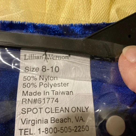 Lilian Vernon Kids Snow White Costume - Blue and Yellow - Picture 6 of 6